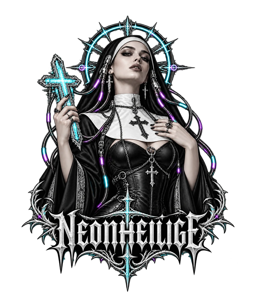 Cyber-Gothic-Design: Neonheilige